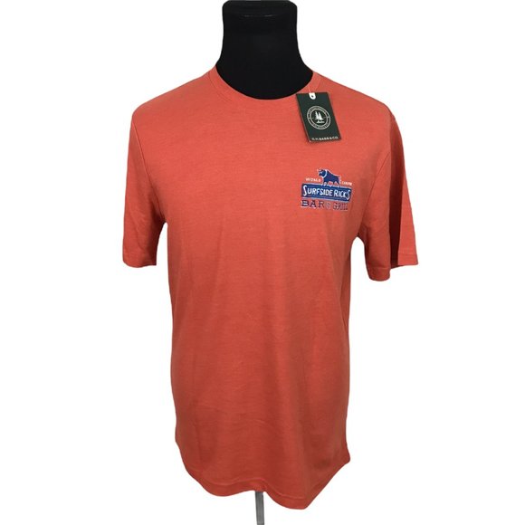 G.H. Bass Men's Red Graphic T-Shirt Surfside Ricks Bar and Grill Medium - Picture 4 of 9